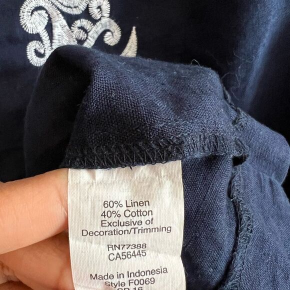 J. Crew Linen Blend Embroidered Shift Dress - Picture 5 of 7